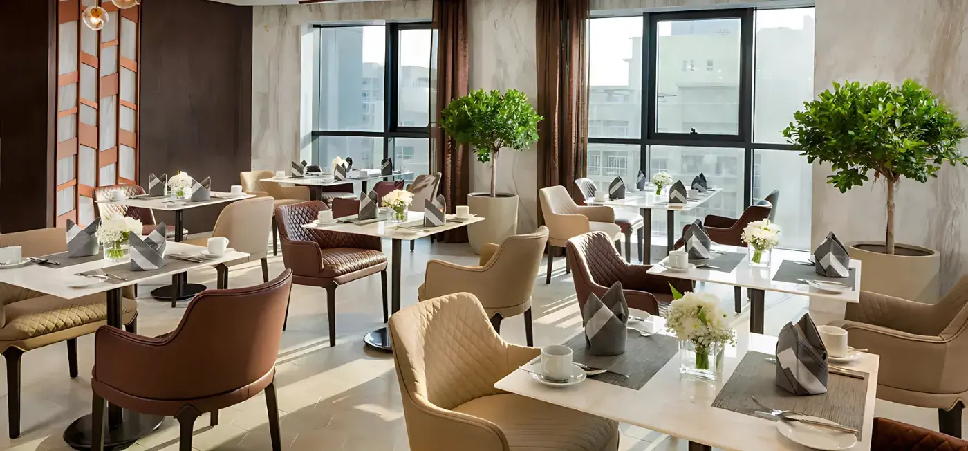 Restaurant view of Millennium Place Barsha Heights Hotel Dubai